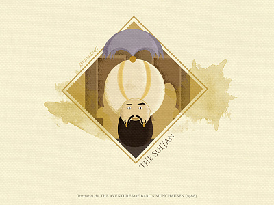 The Sultan aquarella art characters colors design draw flatdesign illustration lovers vector vectorart