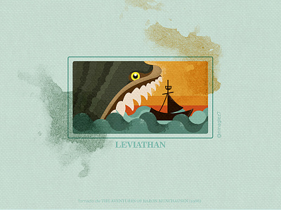 Leviathan aquarella art colors design flatdesign illustration logo vector vectorart