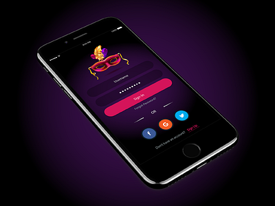 Event App Login 2017 chat event app latest login messenger new year purple social uiux