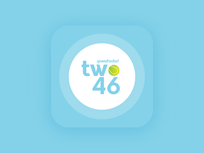 Two 46 app icon aqua color ball green ios speedracket tennis two46