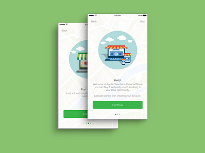 App Tutorial Screens 2 screens 2017 app blue green grey icon latest location modern tutorial white