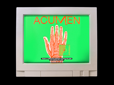 ACUM̸̧̖̜͌͛͠EN anatomy brutalism design distortion graphic hand illustration line matrix minimal mockup red tv type typography