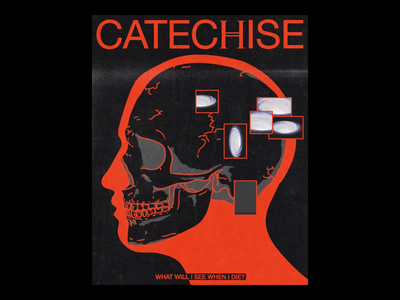 CATECℍISE ae brutalism death design distortion graphic illustration line minimal motion noise portrait poster red skull type typography