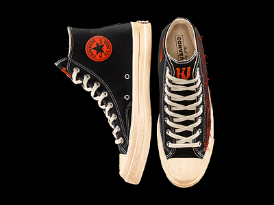 “ALL-DEAD” CHUCK 70s all dead brutalism converse custom dead death footwear illustration red shoes sneaker