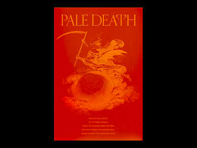 PALE DEATH acrylic brutalism death design graphic illustration minimal mockup poster reaper red skull type typography