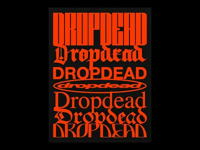 ‘Stacked’ Typography for Drop Dead Clothing apparel brutalism clothing death design drop dead graphic minimal poster print red type typography