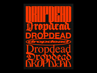 ‘Stacked’ Typography for Drop Dead Clothing apparel brutalism clothing death design drop dead graphic minimal poster print red type typography