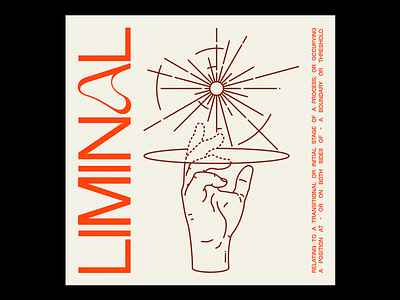LIMINคL design ethereal graphic hand illustration liminal minimal red type typography vibes