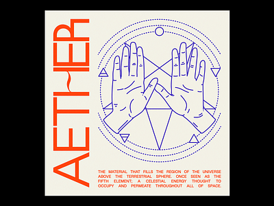 AET卄EⱤ aether design graphic hand illustration kern layout magick minimal purple red type typography
