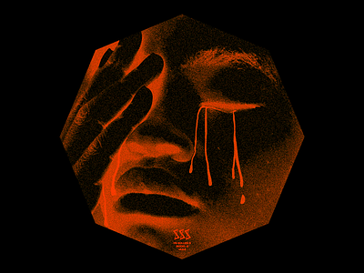 ⧖⧖⧖ (SULLEN-8) black cry design gradient graphic minimal noise portrait red sullen tears type typography