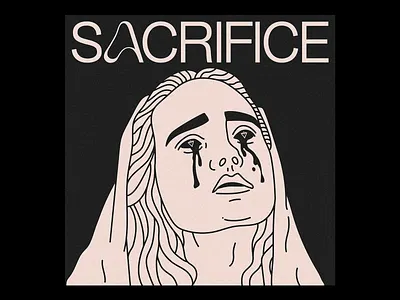 SȺCRIFICE Single Artwork album art angel artist band design graphic illustration minimal sacrifice statue tdwp tears the devil wears prada type typography