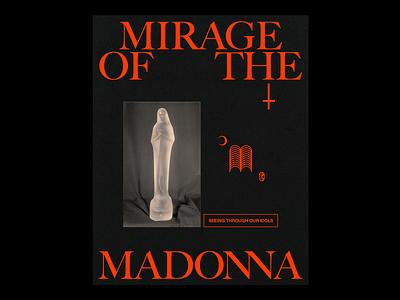 𝐌𝐈𝐑𝐀𝐆𝐄 𝐎𝐅 𝐓𝐇𝐄 𝐌𝐀𝐃𝐎𝐍𝐍𝐀 design glass graphic jesus madonna mary minimal pray religion statue type typography