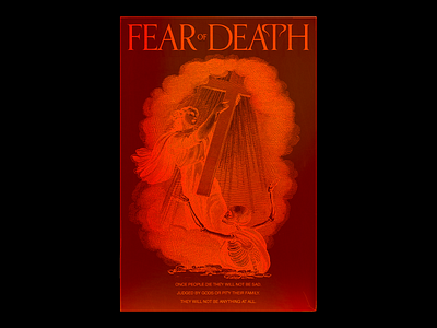 𝐅𝐄𝐀𝐑 ᴏꜰ 𝐃𝐄𝐀𝐓𝐇 acrylic brutalism design fear of death graphic illustration minimal mock up type typography