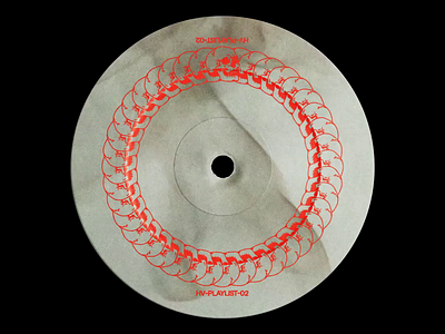 HV-PLAYLIST-02 🔊 design graphic halloween illustration minimal music playlist red skulls spooky tunes type typography vinyl