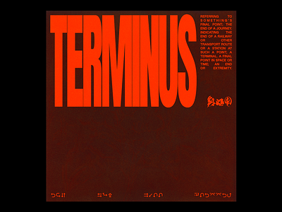 TERMINUS brutalism design graphic minimal red symbols terminal text type typography