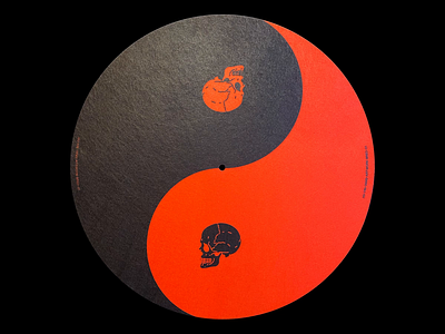 ☯️ Yin-Yang Vinyl Slipmat balance design graphic illustration minimal music print product red shop skulls slipmat type vinyl yin yang