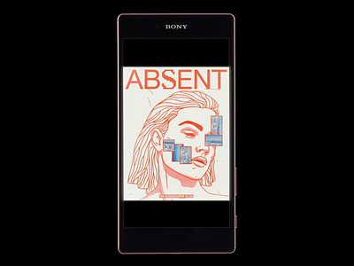 ABS͓̽ENT on ‘BONY’ Device from inside-my-head-are-thoughts design device graphic illustration minimal mockup phone portrait red sony type typography uiux