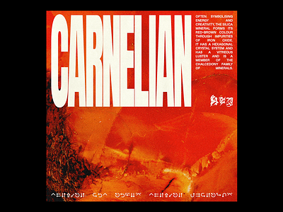 CARNELIAN carnelian design distort gems graphic minimal red rock stones stretched type typography