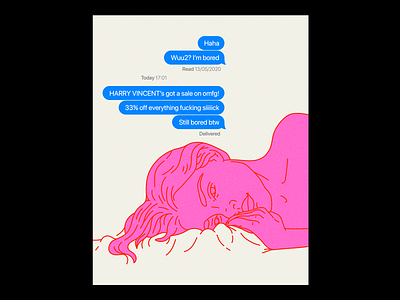 B𝓞RED SALE bored design graphic illustration imessage message minimal phone pink red sad sale shope text type typography