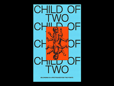 CHILD OF TWO baby blue child design graphic illustration medical minimal poster red stacked type typeset typography