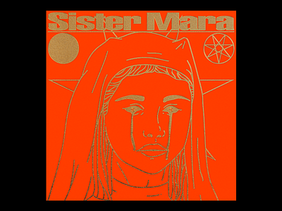 Sister Mara cult design graphic illustration minimal nun red sister type typography