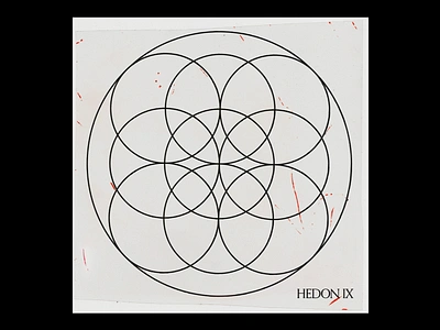 HÈÐÖN IX blood circle design glyph graphic hedon icon illustration line minimal outline plastic print type typography