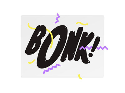 Bonk black white bonk design illustration line minimal shot typography