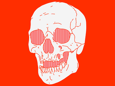 A Big Red Skull creative creativeharry design graphic illustration line minimal skull tattoo type typography