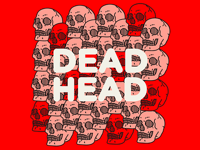DEAD HEAD creativeharry death debut design graphic illustration line minimal skull tattoo type typography