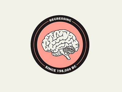 Regressing Since 198,000 BC brain creativeharry death debut design graphic illustration line minimal tattoo type typography