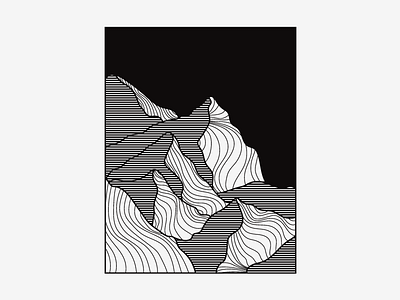 Move Mountains black black and white debut design graphic harryvector icon illustration line minimal mountain