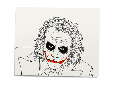 Heath Ledger's Joker dark knight design graphic hand harryvector heath ledger illustration joker line minimal type typography