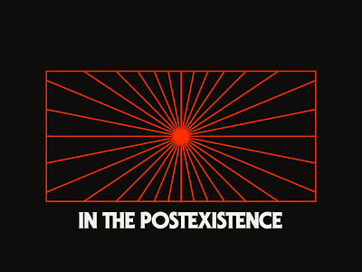In The Postexistence black design future graphic harryvector illustration line minimal red retro type typography