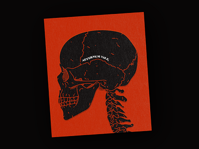 Aeternum vale death design graphic harryvector illustration line minimal poster red skull tattoo typography