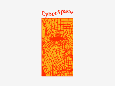 cYBERsPACE cyberspace design digital graphic harryvector illustration line matrix minimal portrait sci fi type typography