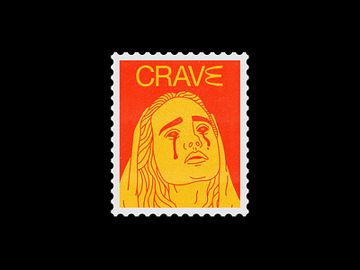 CRAVƐ brutalism crave design graphic illustration line mcdonalds mock up post red stamp typography woman woman portrait yellow