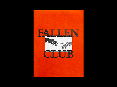 Fallen Club brutalism design graphic illustration line minimal poster red type typography