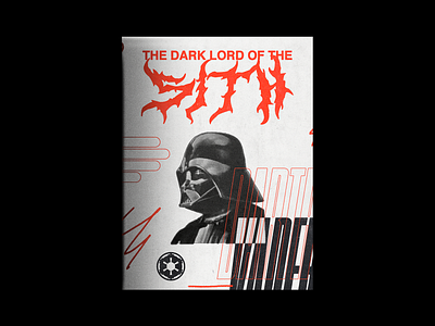 TDLotS brutalism darth vader design empire graphic line may the 4th poster red star wars type typography