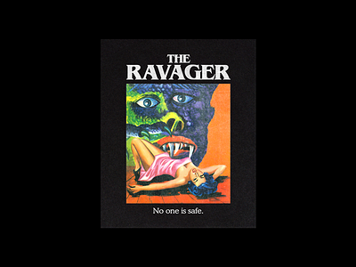 The Ravager benguiat book book cover brutalism design graphic horror illustration type typography vintage