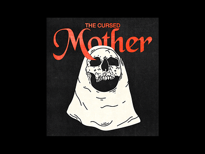 7/21 The Cursed Mother brutalism cursed design graphic halloween illustration minimal mother nun poster skull type typography