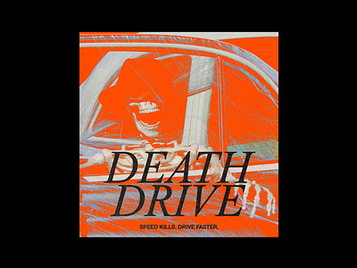 15/21 DEATH DRIVE brutalism death design drive graphic halloween hmltd minimal poster red skull type typography