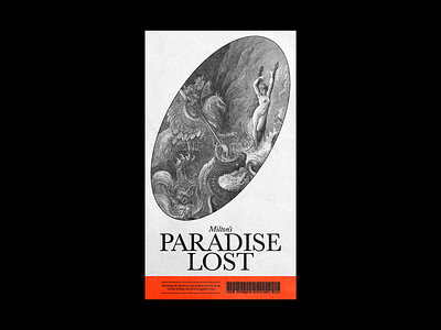 204. Paradise Lost brutalism christianity design graphic gustav dore hell illustration minimal paradise lost red type typography