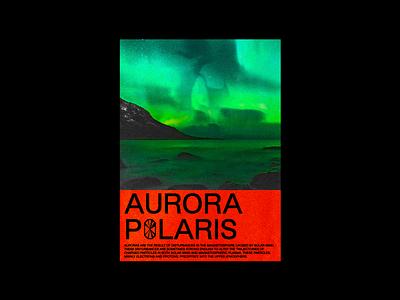 AURORA P💎LARIS brutalism christmas design graphic green minimal northern lights poster red skull type typography