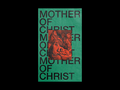 MOTHER OF CHRIST? birth brutalism christmas design graphic illustration minimal poster red stable type typography vintage xmas