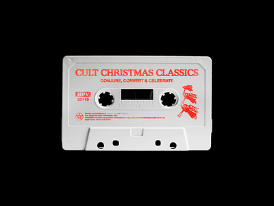 Cult Christmas Classics brutalism cassette christmas design graphic illustration minimal mockup music red type typography