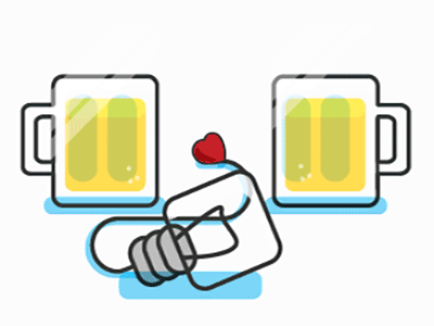 Energy Source animation beer design idea illustration love vector