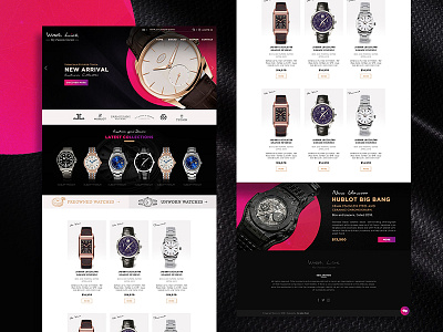 Web Template for Watch Link art branding creative creative design design flat flaticons html5 ico icon illustration logo trend typography ui ux vector web template web templates website