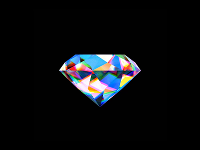 The Diamond 3d 3dart animation b3d blender colorful cycles diamond glass icon illustration logo motion graphics multicolor render ui