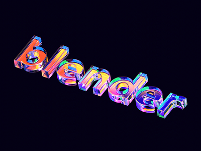 blender glass text 3d b3d background blender colorfull cycles free freebie glass illustration mirror rainbow reflection render text typography wallpaper