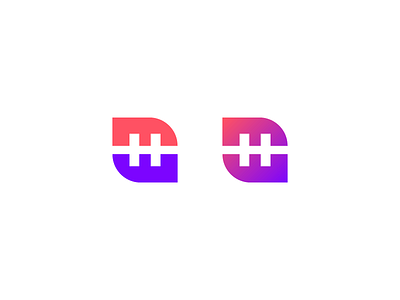 H Logo Exploration gradient h logo solid